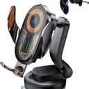 Wireless Car Charger, ESSAGER 15W Fast Charging Car Phone Holder Mount Auto Clamping Cell Phone Stand for iPhone 15 14 13 12 11 Pro Max, Samsung Galaxy S23 S22 S21
