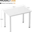 Need Small Desk, 31.5 inch Sturdy Writing Desk for Small Spaces, Computer Desk Teens Desk Study Table Laptop Desk Home Ofice Desk, White