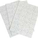 24 Blank Jigsaw Puzzles - 5.5 inch x 8 inch, 28 Pieces per Puzzle - Excellent for Kids Activities, Arts & Crafts, Invitations, Blank Puzzles to Draw On