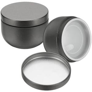 uxcell 2pcs Round Tin Can, 1.73inch Metal Empty Storage Container Organizer Candle Jar with Lid for Treats Gifts Favors Loose Tea Coffee Crafts Cookies, Gray