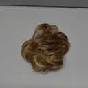 Benehair Messy Bun Hair Piece Scrunchy Updo Hair Pieces for Women Fluffy Wavy Hair Bun Scrunchies Donut Hairpiece Synthetic Chignons With Elastic Rubber Band Light Brown & Ash Blonde 1pc 25g