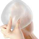 Triangle Silicone Breast Form Mastectomy Prosthesis Concave Bra Enhancer Inserts (1 Piece) ((Transparent-400g/Cup B+))