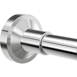 Shower Curtain Rod 32-75 Inches Adjustable, Non-Slip Spring Tension Shower Rod Stainless Steel for Bathroom, No Drilling, Chrome (32-75 Inches, Chrome)