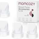 Momcozy Duckbill Valves Compatible with Momcozy M5. Original M5 Breast Pump Replacement Accessories, 4 PCS (White)
