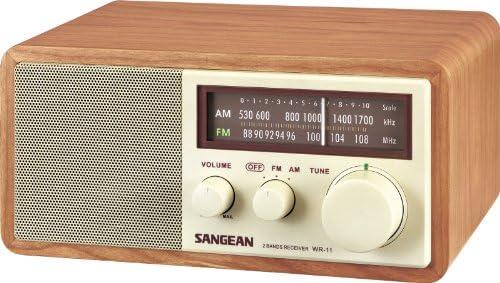 Sangean WR11 Wood Cabinet AM/FM Table TOP Radio