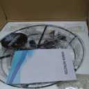 YYJLX Modern Crystal Chandelier 7 Light 20" Raindrop Black Ceiling Chandelier Adjustable Hanging Light Fixture for Dining Room Foyer Entryway Staircase Living Room (Large)