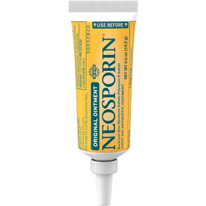 4 x Neosporin Original First Aid Antibiotic Ointment with Bacitracin Zinc for Infection Protection, Wound Care Treatment & Scar Appearance Minimizer for Minor Cuts, Scrapes and Burns,.5 oz (0.5 Ounce (Pack of 1))