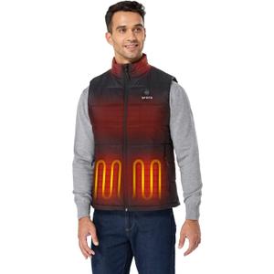 ORORO Men's Lightweight Heated Vest with USB-C Rechargeable Battery, Puffer Classic Heating Vest (Medium)