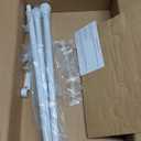 Room Divider Curtain Rod, No Drilling Room Separator for Space Partition Adjustable 4-10ft(H) 28-70inch(W) Heavy Duty Temporary Wall Divider Floor to Ceiling Tension Rod, White