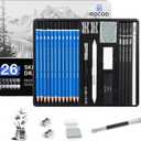 Sketch Pencils for Kids and Adults Drawing, 26-Piece Profession Sketching Pencils, Drawing Pencil for Artists Beginner Sketching, Art Graphite Pencil 6B to 4H