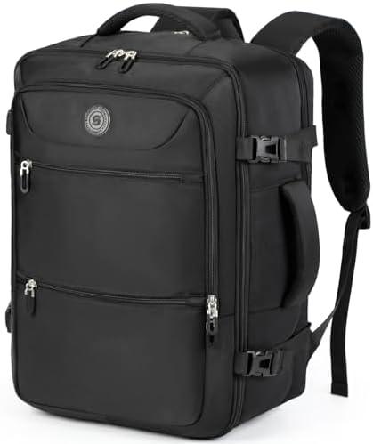 Sowaovut Travel Laptop Backpack, Extra Large High School College Backpacks, Flight Approved Daypack Business Bag Fit 17.3 inch Laptop for Men Women (Black)