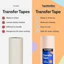 TapeManBlue Paper Transfer Tape for Vinyl, 12" x 300' Roll, Made in America, Premium Transfer Tape for Vinyl Graphics & Laser Cutting