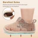JOINFREE Toddler Shoes Girls Boys Lightweight Dress Shoes Wide Barefoot Flats Fashion School Shoe Kids Fall Walking Sneakers (Apricotbrown)