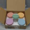 RowinsyDD 5 Pack Glass Baby Food Storage Containers, 4 oz Leakproof Baby Food Jars with Lids, Small Glass Food Containers for Infant Baby, Freezer & Microwave Safe, BPA Free