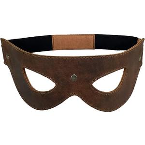 Hide & Play, Eye Mask, Masquerade Mask, Costume Party, Halloween, Great Accessory, Full Grain Leather, Handmade, Bourbon Brown