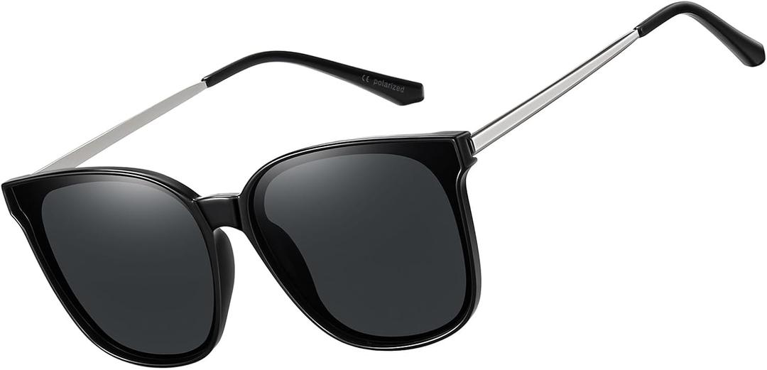 HAOLOTA Womens Cat Eye Sunglasses Oversized Polarized UV400, Lightweight Fashion Shades