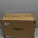 4 Tier Plastic Storage Bins with Lid 23QT, Stackable Storage Containers with Wheels, Folding Storage Boxes, Collapsible Storage Bins, Closet Organizers and Storage for Living Room,Office,Dorm (White)