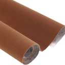 Taogift Self Adhesive Brown Velvet Flock Drawer Liner for Dresser Cabinets Jewlery Displays Backsplash Arts Crafts Decor (Brown, 17.7x98 Inches)