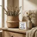 Funny Home Sign, Wood Box Sign, Not Enough Sage In The World For This Bullshit, Gag Sage Signs, Gag Inspirational Wood Box Desktop Decoration, Funny Farmhouse Home Office Decor (Style 03)