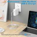 Furgor Mac Book Pro Charger - 118W USB C Charger Fast Charger Compatible with MacBook Pro, MacBook Air, M1 M2 M3 M4 M5, iPad pro, Samsung Galaxy and All USB-C Devices, 6.6ft Cable