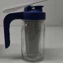 Cold Brew Coffee Maker,32 oz Mason Jar Pitcher with Stainless Steel Filter, Pour Spout Handle Lid, Heavy Duty Glass Airtight & Leak-Proof Pitcher for iced coffee Tea Lemonade-Blue