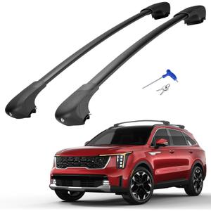 JOYTUTUS 220lbs Roof Rack Cross Bars Compatible with Kia Sorento/Sorento Hybrid 2021-2025 (NOT Fit X-Line/X-Pro), Heavy Duty Aluminum Roof Rails Crossbars Rooftop Cargo Carrier Luggage