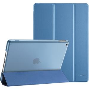 ProCase for iPad 9th/ 8th/ 7th Generation Case 10.2 Inch (2021/2020/2019 Release), 10.2 iPad Case 9th/ 8th/ 7th Gen Cover, Slim Smart Cover with Translucent Hard Shell Back -Blue