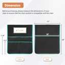 24 Pack Chair Pockets for Classrooms, 20 x 17 Inch Seat Sacks for Classroom Chairs k-2 with Name Slots, Tags and 3 Pockets, Suitable for Kindergarten, School, Home, Office (Black)