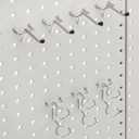 Amazon Basics Rectangular Metal Pegboard Wall Organizer, Tool Storage Organization System, Rust and Scratch Resistant, 48-Piece Kit, Gray