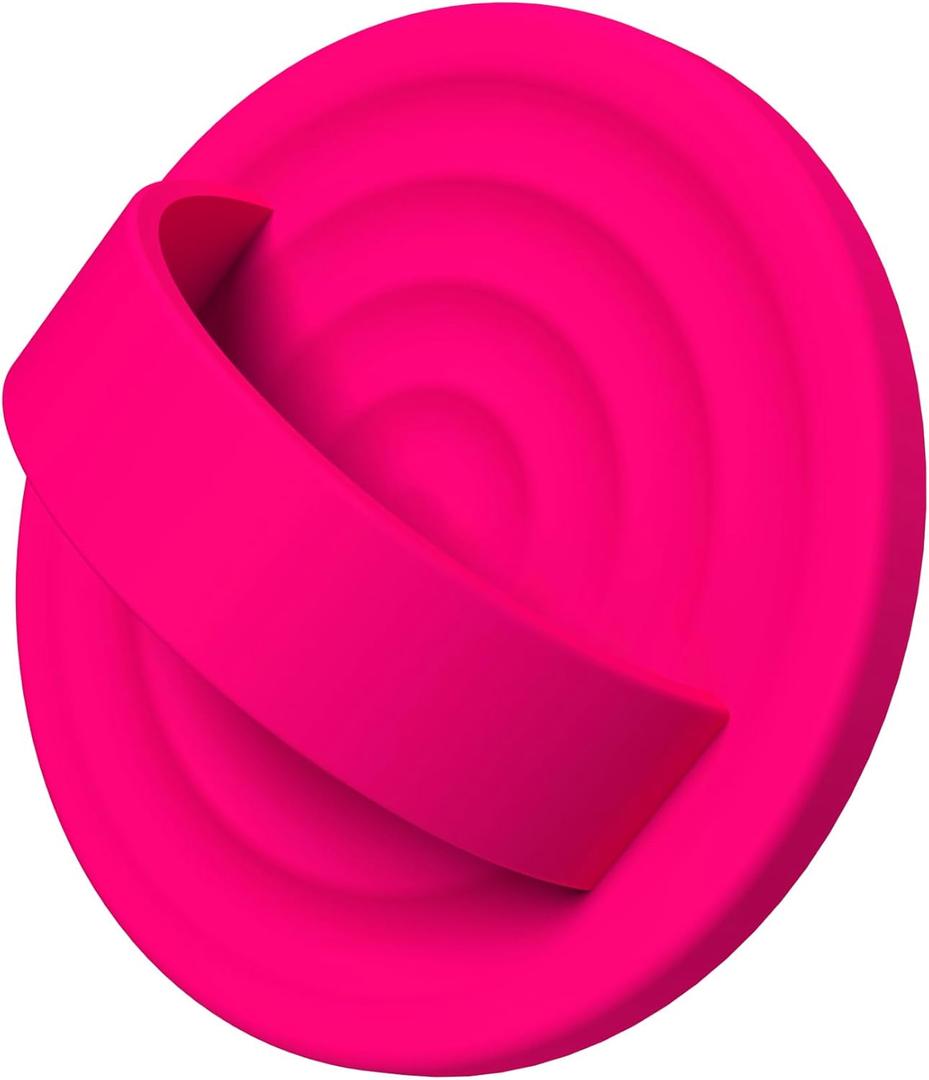 Magnetic Phone Ring Grip Holder, Silicone Finger Loop Grip, Compatible with MasSafe, Back of Phone for iPhone Pro Max/Plus/16/15/15/14/13/12 Series, Neon Pink