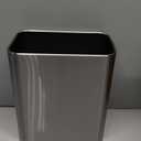 Cesun Small Bathroom Trash Can 2.1 Gallon Wastebasket, Modern Metal Garbage Can Office Waste Basket, Silver Stainless Steel Trash Bin for Bedroom, Home Office, Toilet, rv, Near Desk, Under Sink.