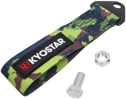 Kyostar Universal Racing Tow Strap for Front or Rear Bumper Towing Hooks, High Strength Tow Straps, Upgrade Version (Camouflage)