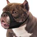 Mayerzon Pitbull Muzzle, Soft Muzzle for American Bully Bulldog Boxers Rottweilers, Anti Fierce Barking Biting Chewing Mouth Guard for Medium Large Short Snout Dogs in Grooming Walking Vet Visits