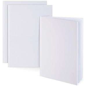 Paper Junkie 2 Pack 7x10 inch White Blank Hardcover Books for Kids, Unlined Scrapbook and Journal - 18 Sheets/36 Pages Each - Blank Books for Kids to Write Stories