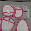 SINLAND Reusable Makeup Remover Pads For Face,Eye,Lips Microfiber Gentle Facial Cleansing Cloths for All Skin Types Friendly for Makeup Remover With Laundry Bag 5.1inchx3.93inch White Pack of 6