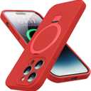 Mag-Ring Designed for iPhone 14 Pro Case, Liquid Silicone [Moisturizing Factor] Extreme Soft Slim Phone Case with Stand [Compatible with MagSafe] for 14pro 6.1 inch Men Women, Dark Green