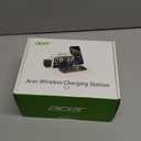 Acer 7-in-1 Wireless Charging Station with LED Clock - 30W Fast Wireless Charger for iPhone 16/15/14/13/12/Pro Max, Apple Watch, AirPods - Bluetooth Auto Time Sync & Night Lights (White)