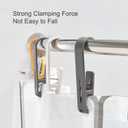 Large Clothes Pins Towel Clips, 8 Pcs Multipurpose Clothes Pins Hook, Strong Plastic Clothes Hanger. S Hook for Shower Curtain Laundry Clothes pins (White+grey+black+green)