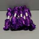8 Pcs Cheerleading Pom Poms, Plastic Metallic Foil Cheer Hand Flowers Bulk, Cheerlead Pompoms for Adult Sports Team Ball Game 13.4 Inch, 75g Weight Each (Purple)