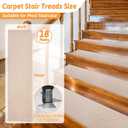 18 Pack Non-Slip Stair Treads for Wooden Steps Indoor, 8" X 30" Peel and Stick Carpet Stair Treads for Wooden Steps, Reusable Self-Adhesive Stair Runners for Wooden Steps for Kids, Elders & Pets