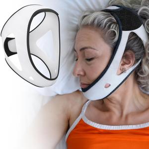 Chin Strap for Sleeping by PrimeSiesta | CPAP Chin Strap in 2 Sizes  Corrects Jaw Position and Improves Airflow  Premium Yamamoto Neoprene  Breathable Anti Snoring Devices for CPAP Users (Medium/Large (Pack of 1))