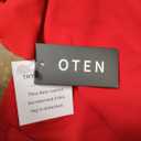 oten Womens Casual Ruffle Sleeves V Neck Dresses Pleated Office Work Party Wrap Around Dress Red M