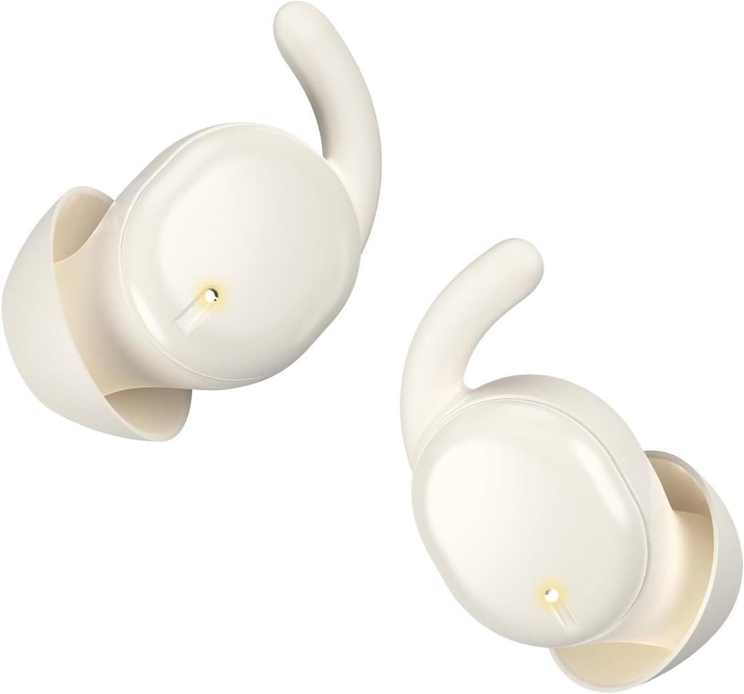 Lytmi CozySnug C1 Sleep Earbuds, Bluetooth 5.3 Noise-Blocking Sleep Headphones, App Control, Comfortable Fit, 3 Sizes of Ear Tips, 21H Playtime, Compact Design for Side Sleepers (Beige)