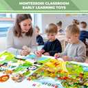 Sorting Toys for Toddlers, Wiznobliss Animal Puzzles Learning A B C Alphabet Matching Toys for Toddlers, Montessori Fine Motor Sensory Animal Alphabet Puzzle for 3+ Year Old.