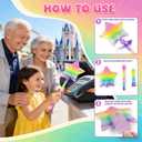 Credit Card Wand 3D Printed Tap to Pay Wand,Magic Fairy Wand Credit Card Holder,Star Magic Wands Contactless Payment Card Holder for Debit NFC Checkout Cards Payment for Party Favors Gifts,Rainbow