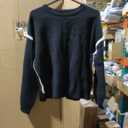 Saodimallsu Womens Sweaters Crewneck Long Sleeve Fall Chunky Knit Sweater Color Block Slouchy Loose Pullover Jumper Tops, M