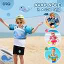 DRQ Toddler Swim Vest, Toddler Floaties for 22-66lbs Kids, Puddle Jumper Kids Life Jacket with Shoulder Harness Arm Wings for Girls Boys 2 3 4 5 6 Years Old