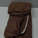 H.VERSAILTEX 100% Waterproof Slip Covers for Recliners with Arms 1-Piece Reversible Recliner Covers for Large Recliner with Elastic Straps Sitting Width Up to 28" (Oversized Recliner, Brown/Beige)