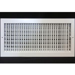 20" X 10" Adjustable AIR Supply Diffuser - HVAC Vent Cover Sidewall or Ceiling - Grille Register - High Airflow - White [Outer Dimensions: 21.75"w X 11.75"h]