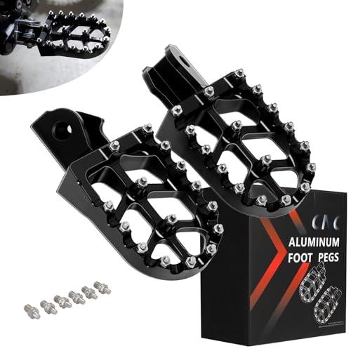 JFG RACING Dirt Bike Foot Pegs,7075 Aluminum CNC Pedals Rests for Surron Light Bee X and S/E Ride Pro S SS SR/CRF150F CRF230F 03-19/CRF250F 19-24/XR150L 15-24/KDX200 83-94-Black
